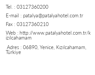 Patalya Thermal Resort & Spa Hotel iletiim bilgileri